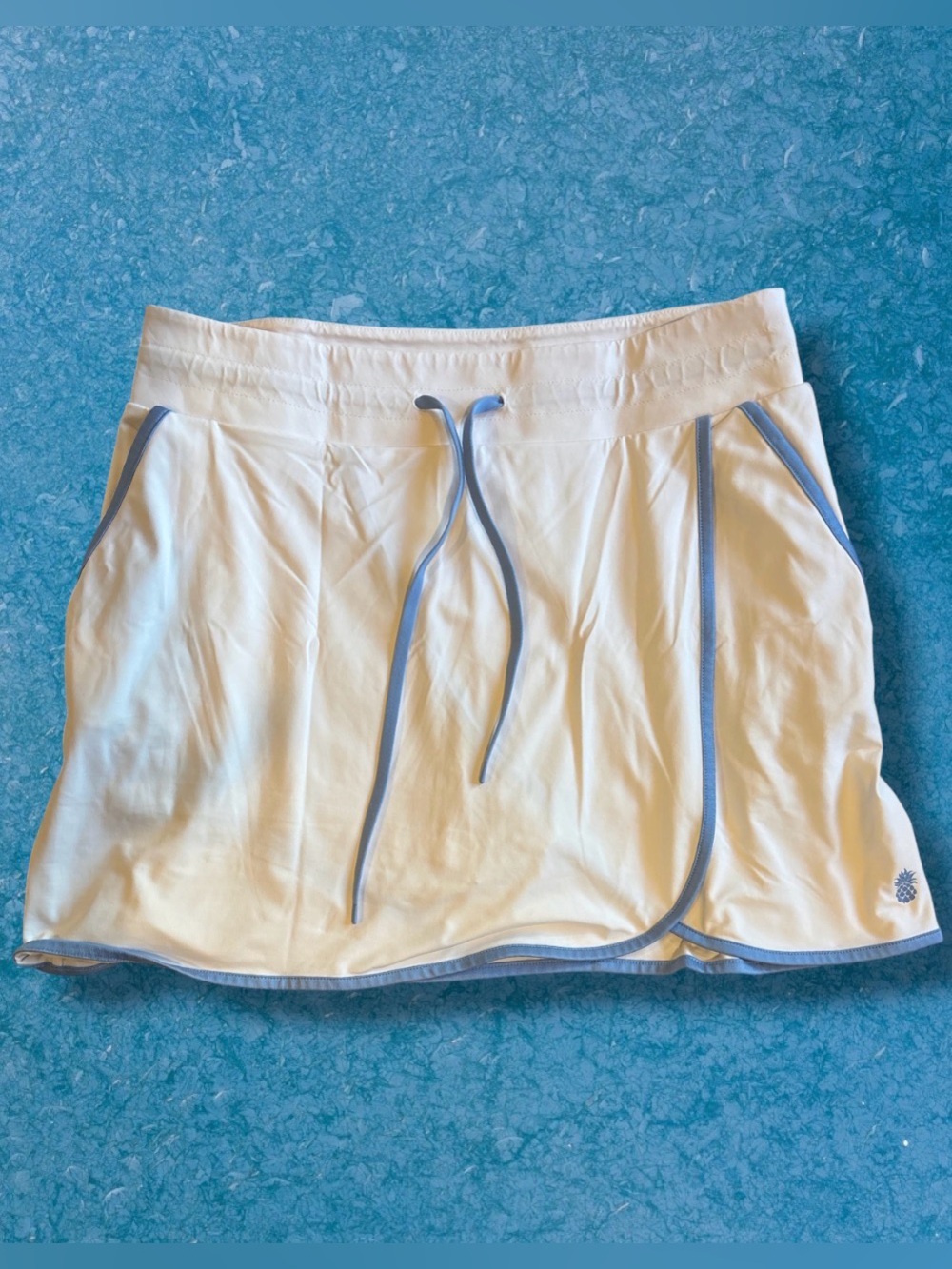 Tommy Bahama IslandZone Athletic Skort Medium White Blue Trim Tennis Golf